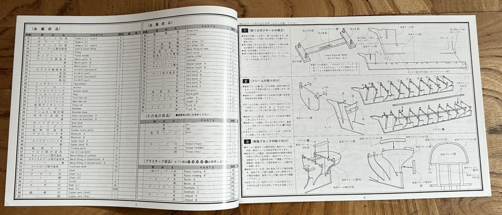 1/80 カティサーク・ザ・キング 組み立て説明図